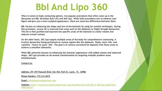 Bbl And Lipo 360
