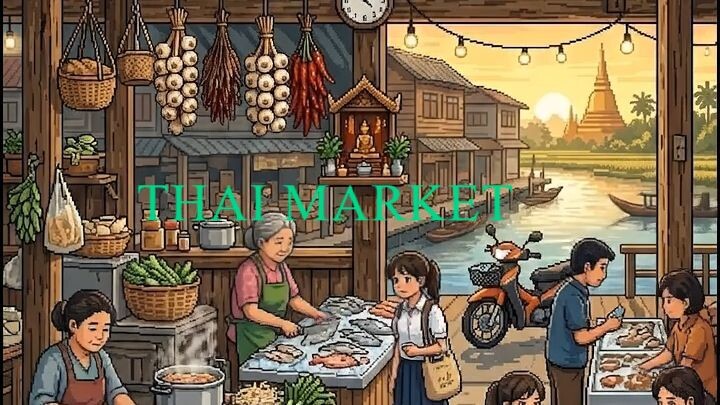 จากยามเย็นจรดค่ำคืน... ตลาดสดแห่งเดิมที่เต็มไปด้วยชีวิตชีวา🌅🌙✨