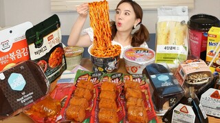 [Mukbang ASMR] FLEX 편의점 털기 ✨ 삼각김밥 불닭볶음면 라면 디저트 먹방 KOREAN Convenience Store Food Eatingshow Ssoyoung