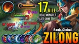 17 Kills! Real Monster in Late Game - Top Global Zilong by zєηιтsυ ~ MLBB