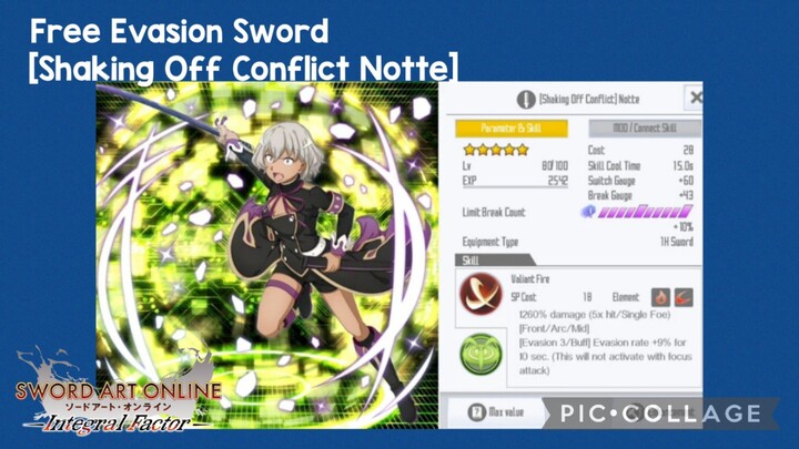 SAOIF: Free Evasion Sword- [Shaking Off Conflict Notte]