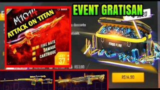 🔥 FREE FIRE - EVENT GRATISAN, DIAMOND DISKON, M1014 ATTACK ON TITAN, SKIN GRATIS