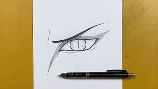 Easy anime eye drawing || how to draw Orochimaru eye step-by-step