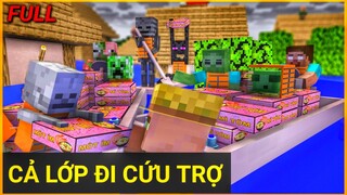 [ Lớp Học Quái Vật ] CẢ LỚP ĐI CỨU TRỢ MIỀN TRUNG #HVMT #FullTập | Minecraft Animation