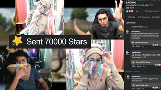 MISSROSE MENANGIS & MENARI TIKTOK !! STREAMER FB KONGSI PENGALAMAN !! DONATE 70,000 STAR