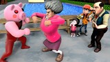 Scary Teacher 3D - Nick Animals Prank Miss T's Family, Piggy Roblox Family - Funny Troll
