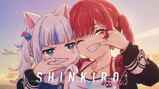 【CC Chinese subtitles/New original song】SHINKIRO【hololive/Bao Zhong Marin・Gawr Gura】