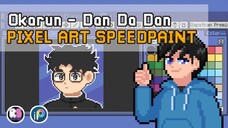 Ngegambar Okarun (Dan Da Dan) Pixel Art Portrait Speedpaint
