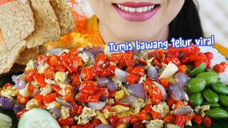 MAKAN MENU VIRAL, OSENG  BAWANG TELUR, NAGIH BIKIN NGABISIN NASI SEBAKUL | EATING SOUNDS