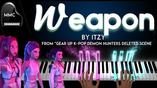 Weapon by ITZY (From "GEAR UP" KPOP Demon Hunters Deleted Scene) piano cover / tutorial + sheet