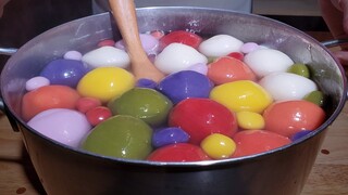 Cách Nấu  Chè Trôi Nước Ngũ Sắc  Mềm Dẻo-Bánh Trôi Nước - Món Ngon Mẹ Nấu