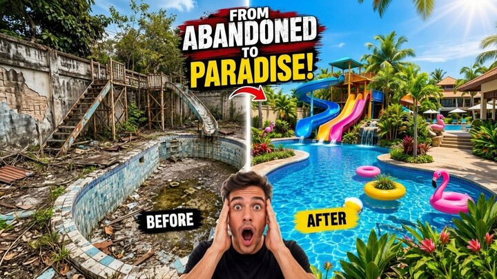 They Turned This Abandoned Backyard Into a Water Paradise! 😱🌊