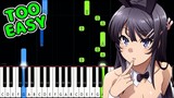 Fukashigi no Carte - Seishun Buta Yarou wa Bunny Girl Senpai no Yume wo Minai ED - EASY Piano