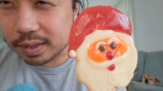ASMR Santa Lollipop & Writing On Your Face