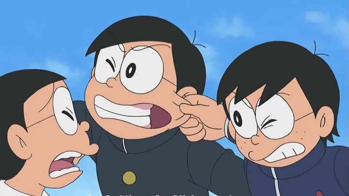 Doraemon: The three generations of Nobita fight each other in the same frame. Nobita is relieved to 