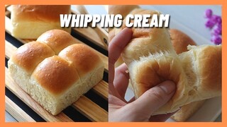 ขนมปังวิปปิ้งครีม  ขนมปังแพ Whipping Cream Dinner Rolls   หอม นุ่ม  กินเปล่าก็อร่อย