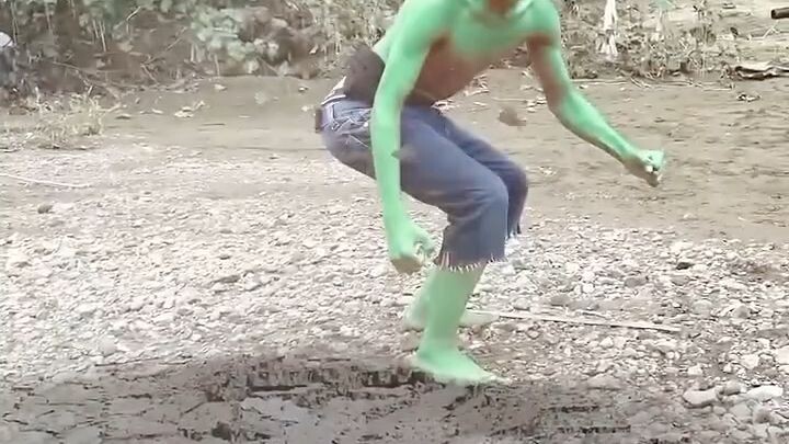 Hulk Boy Scary Transformation with skinny Red Hulk #rels #fyp #hulk