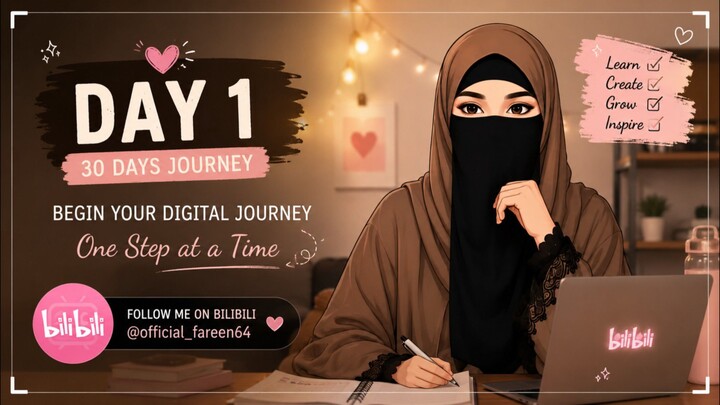 Day 1 💫 | 30 Days Journey | Let’s Grow Together 🤍