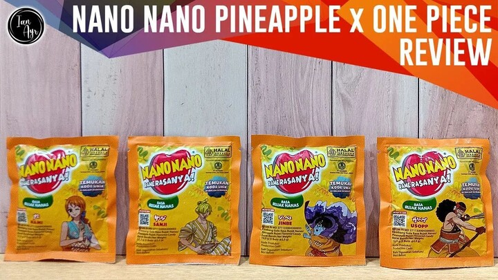 [ REVIEW ] Nano Nano Pineapple Candy x One Piece ワンピース Permen Rasa Nanas Nami ナミ Sanji サンジ Usop ウソップ