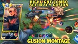HIGHLIGHT GUSION PERFECT COMBO HIGH ACCURACY, HIGH MOMENT, GUSION MONTAGE | MOBILE LEGENDS
