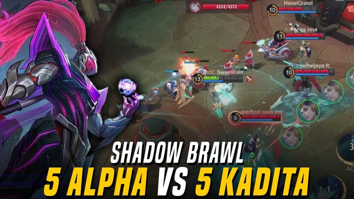 Alpha too Strong!! 5 Alpha vs. 5 Kadita!! | Shadow Brawl Mode Mobile Legends: Bang Bang