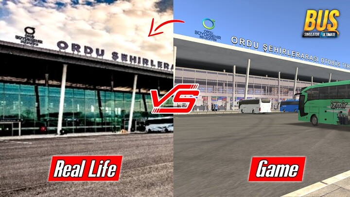 Bus Terminal Real Life VS Game - Bus Simulator : Ultimate