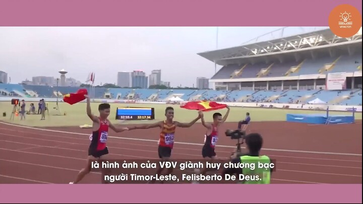 Người hùng Timor Leste cầm cờ Việt Nam ăn mừng khi giành HCB- Anh là ai ? #boich