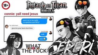 ereri being freaky & chaotic ft. ex gf mikasa ver. 2.0 | pillowtalk lyric prank & R18+ content [aot]