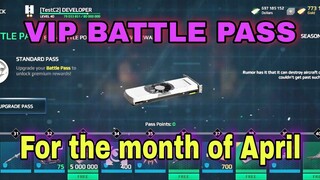 Modern Warships: VIP BATTLE PASS for the month of April.