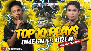 TOP 10 PLAYS OMEGA vs BREN ESPORTS | MPL-PH Season 8 Week 3