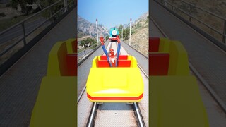 SPIDER-MAN ROLLECOASTER THOMAS THE TRAIN #Shorts