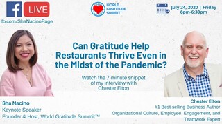 Can Gratitude Help Restaurants Thrive Even in the Midst of the Pandemic?