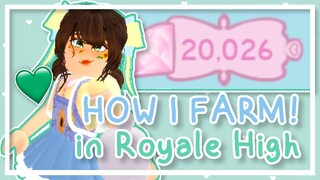 😁💚 ~ LEARN HOW I FARM in Roblox Royale High! ~ 💚😁