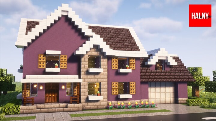 Suburban house in Minecraft - Tutorial