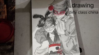 speed drawing dirty class china🦊🐇🍶