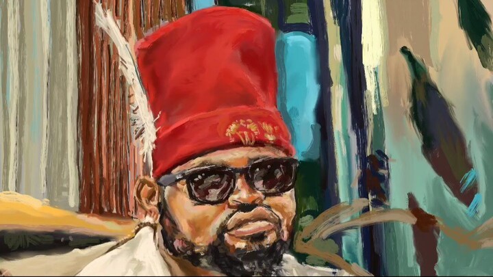 Painting study of an igbo man