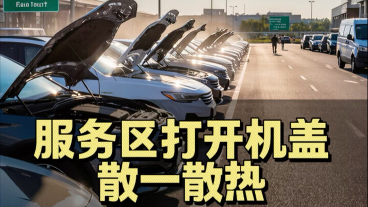 In summer, when you’re cruising on the highway, pull into a service area to open the hood for coolin