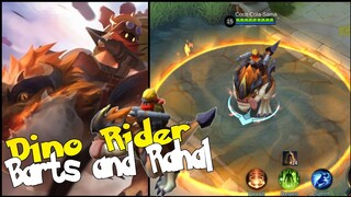 BARTS THE DINO RIDER GAMEPLAY SKILLS MOBILE LEGENDS NEW TANK FIGHTER BARTS AND RAHAL MOBILE LEGENDS!