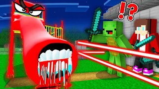Scary SLIDE EATER Attacked JJ and Mikey Security House in Minecraft Maizen Challenge