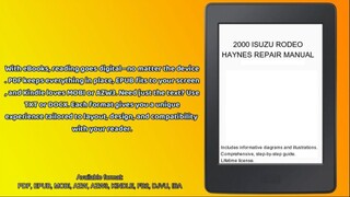 2000 ISUZU RODEO HAYNES REPAIR MANUAL