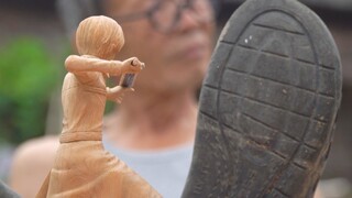 使用一块木头雕刻刀剑神域桐人