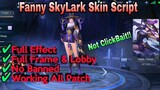 Fanny SkyLark Skin Script With Blue Skilled Effects | No Banned | MobileLegends