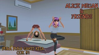 ALICE MEGAN & FRIENDS [ PURA PURA SAKIT KITA COK !!? ] SAKURA SCHOOL SIMULATOR