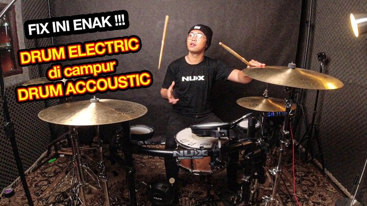 DRUM ELEKTRIK CAMPUR DRUM BIASA BISA BUAT MAIN METAL ?? | SILENT PLANET - TRILOGY (cover)