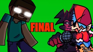 fnf corruption Herobrine vs corruption boyfriend FINAL end！corrupted get out！