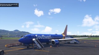 Landing of passenger airliner Boeing 737 Max8 of Southwest airlines at Batumi airport