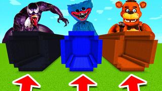 Minecraft PE : DO NOT CHOOSE THE WRONG TUNNEL! (Huggy Wuggy, FNAF & Venom)