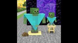 The Poor Triangle Zombie family competes with the rich square Herobrine family