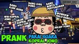 PRANK GLOBAL PAKE SUARA KOPRAL JONO DI KIRA ASLI |FREE FIRE INDONESIA