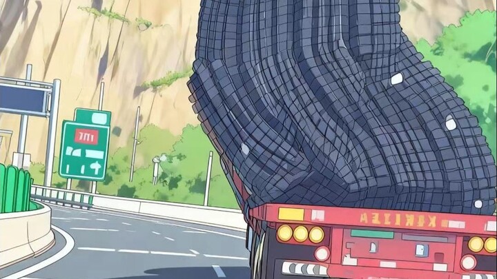 Saat berkendara bertemu truk dengan muatan miring, bolehkah mempercepat laju untuk melewatinya?